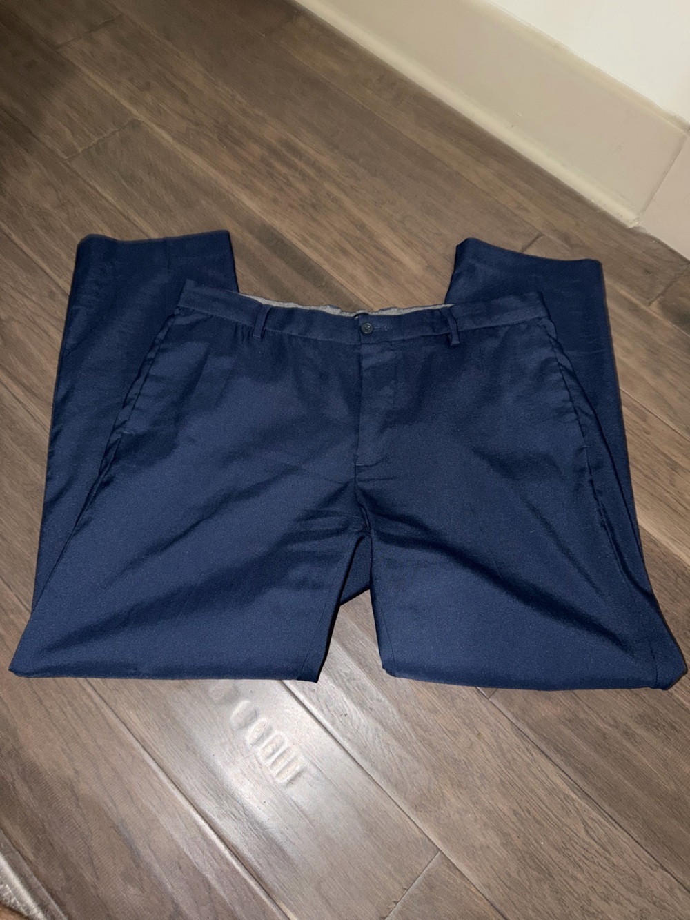 Ben Sherman Navy Blue Men's Dress Pants - Flat Front